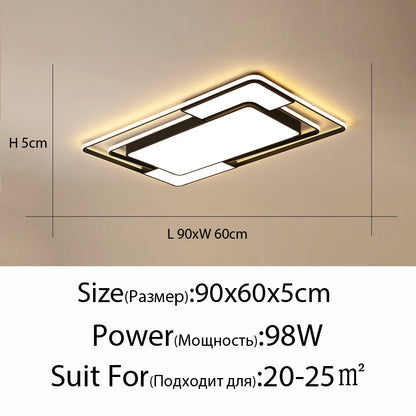 Plafonnier LED Moderne Métal Dimmable + Télécommande