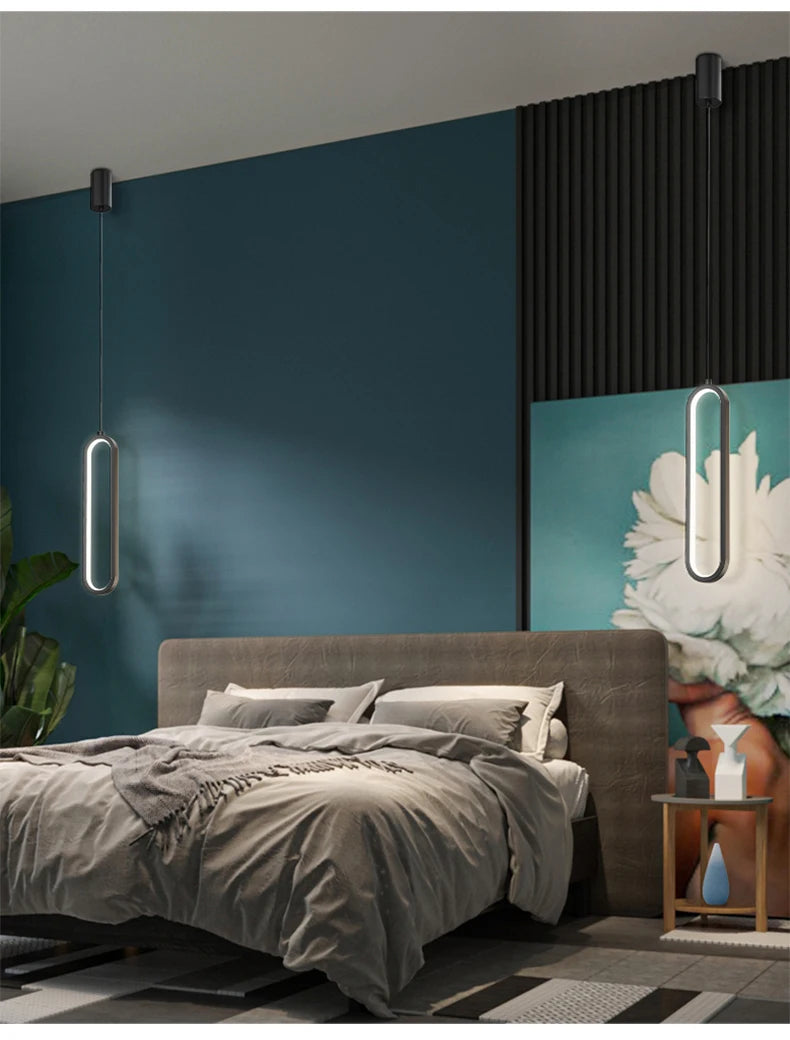 Suspension LED Design Contemporain Métal Dimmable Grand Espace