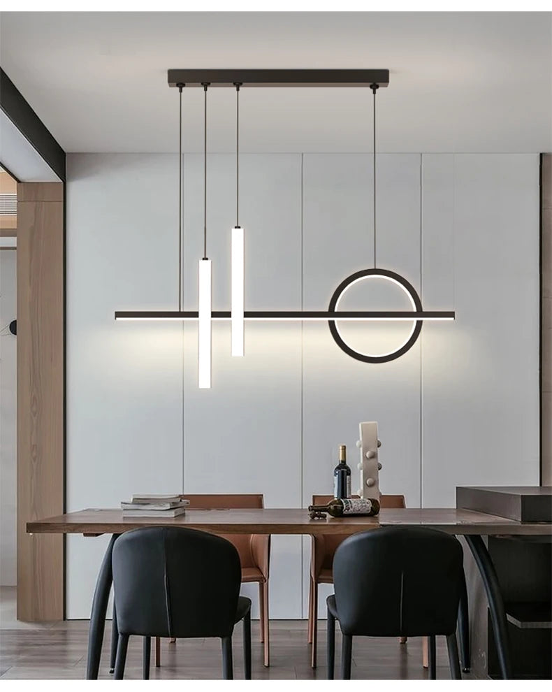 Suspension LED Design Contemporain Métal Dimmable Grand Espace