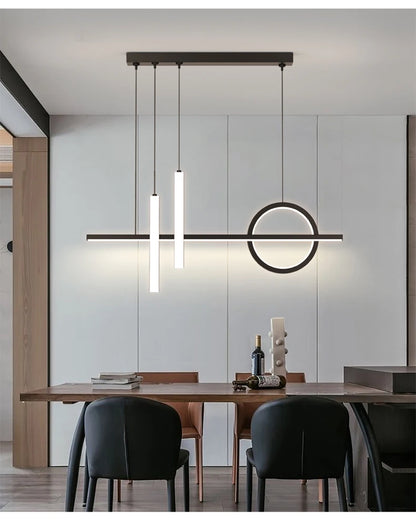Suspension LED Design Contemporain Métal Dimmable Grand Espace
