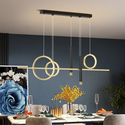 Suspension LED Design Contemporain Métal Dimmable Grand Espace