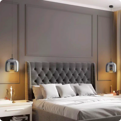 Plafonnier Suspension Design Verre Fumé LED à Intensité Réglable - PlafonnierDeco