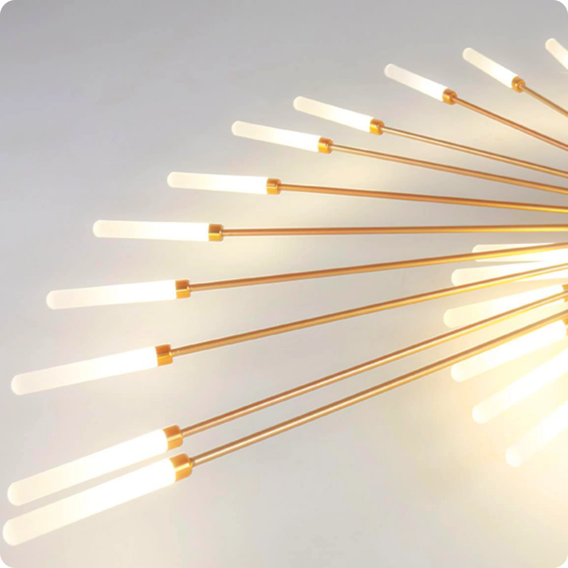 Plafonnier LED Or Spirale Artificielle Acrylique Dimmable avec 12 Lumières Neutres - PlafonnierDeco
