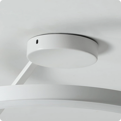 Plafonnier Design LED Anneau Blanc Minimaliste à Intensité Réglable - PlafonnierDeco