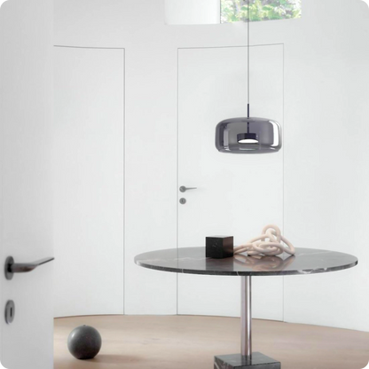 Plafonnier Verre Fumé Suspendu LED pour Ambiance Moderne - PlafonnierDeco