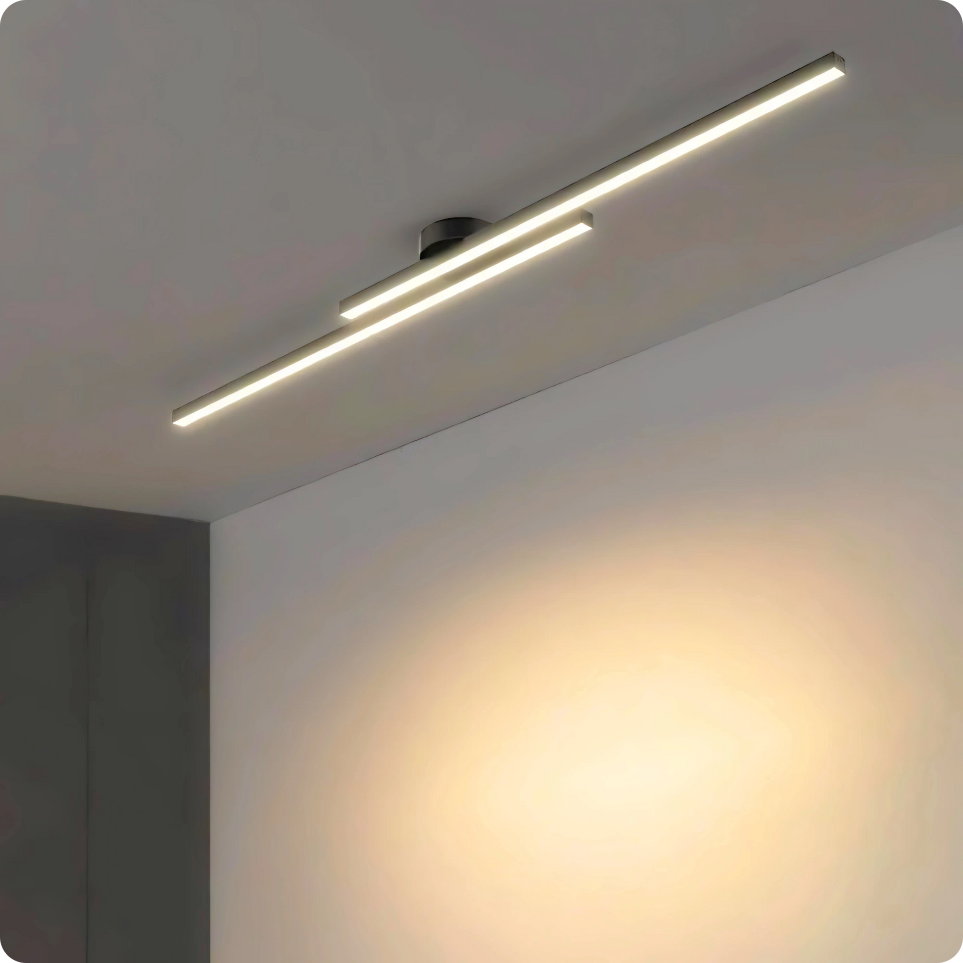 Plafonnier Barre LED Noir Mat - Intensité Ajustable - PlafonnierDeco