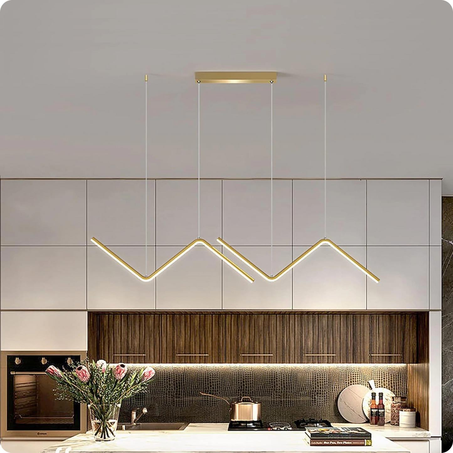 Plafonnier Moderne Forme Z à LED Dimmable - PlafonnierDeco