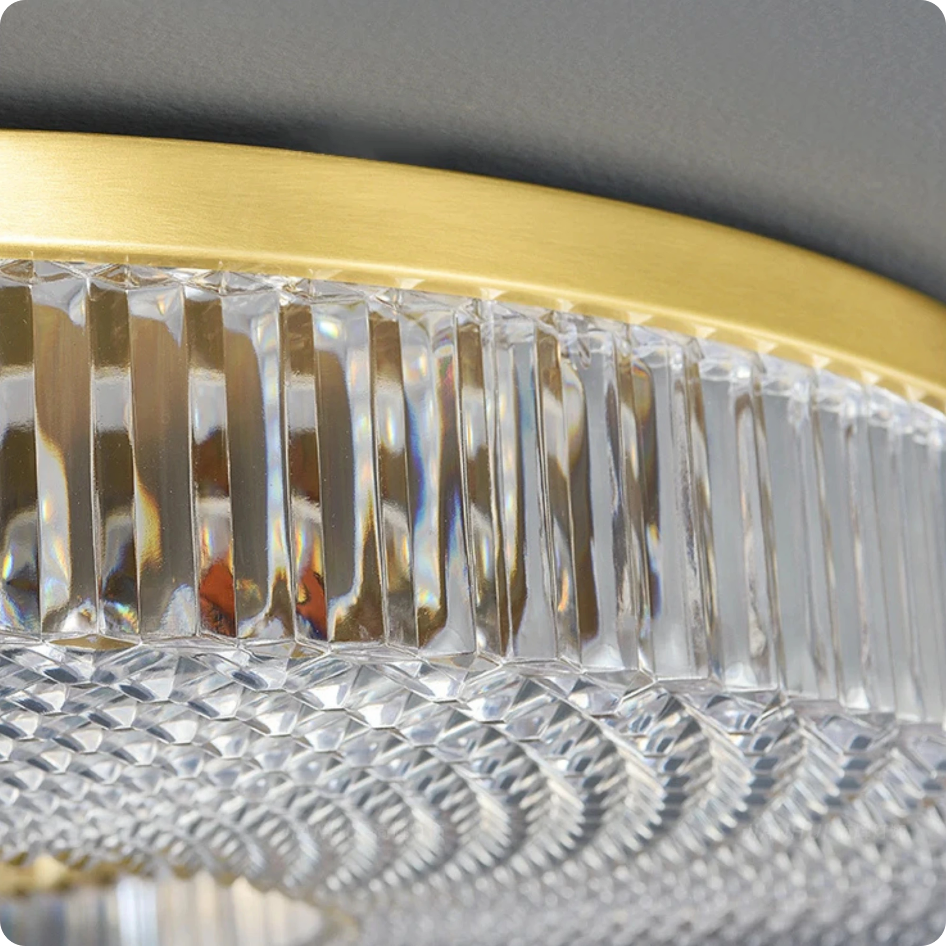 Plafonnier moderne en cuivre rond avec éclairage LED poli pour chambre - PlafonnierDeco