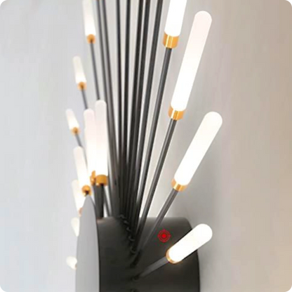 Plafonnier LED Noir Spirale Artificielle Acrylique Dimmable avec 12 Lumières Neutres - PlafonnierDeco