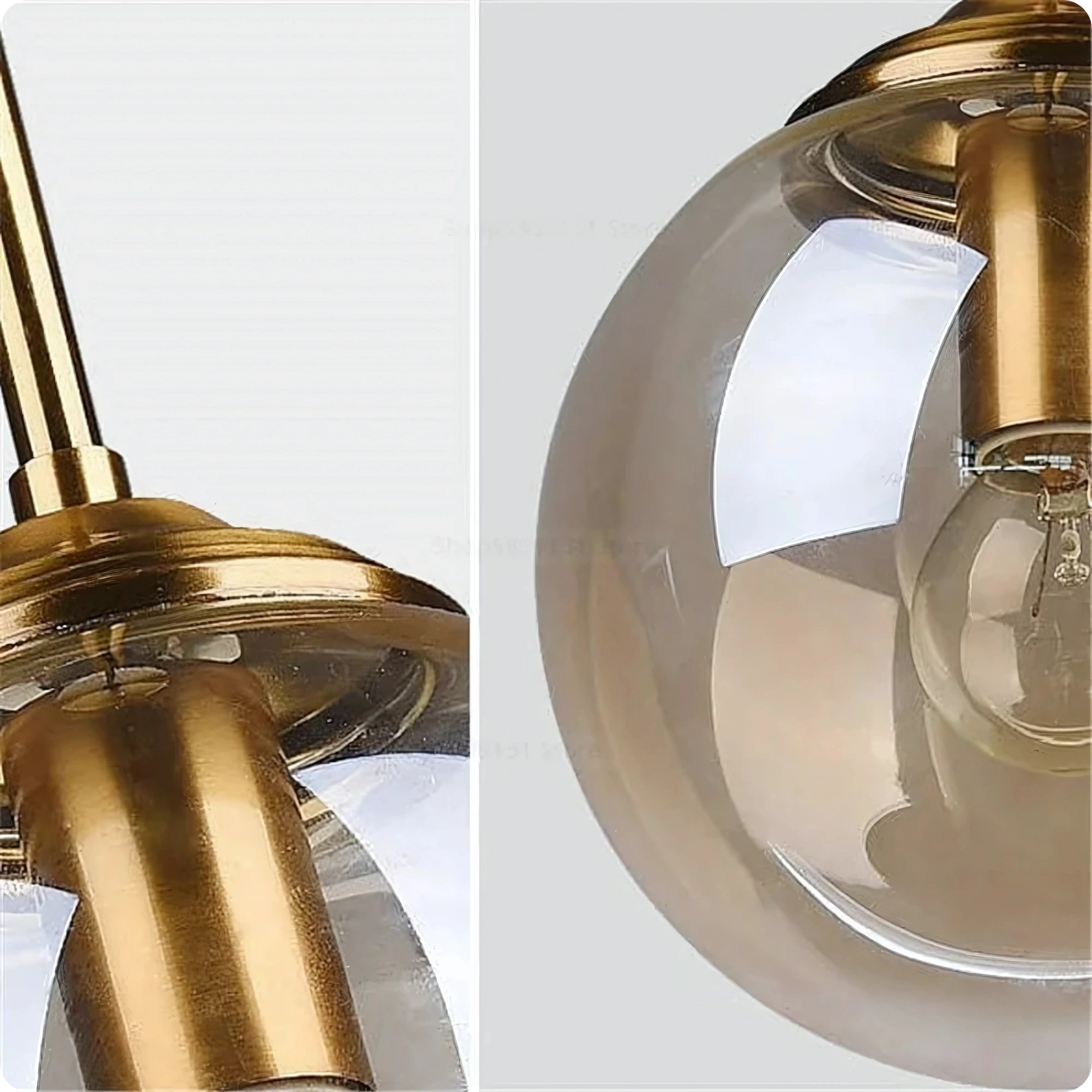 Plafonnier Boule Gris Fumé - Suspension Moderne Style Nordique - PlafonnierDeco