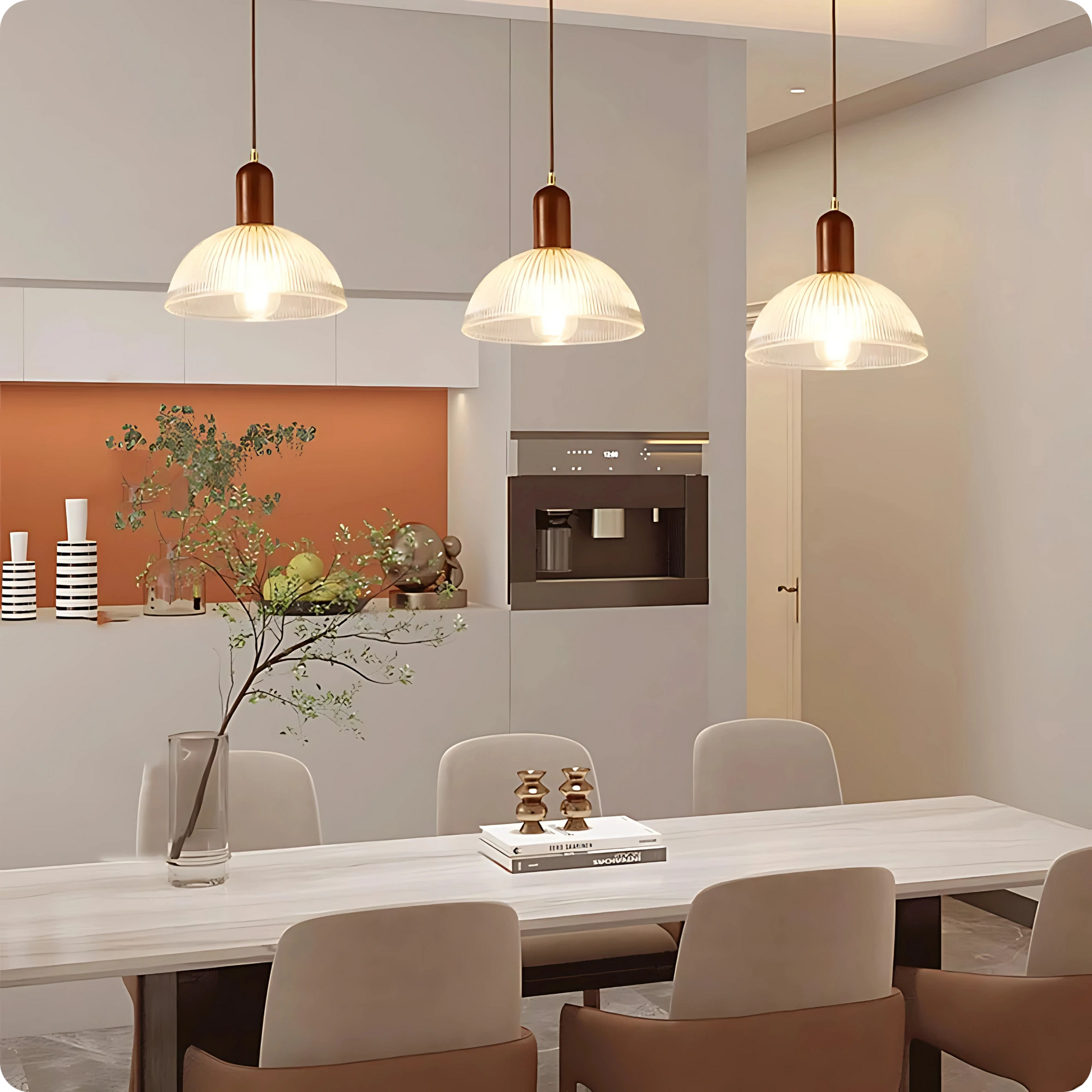 Plafonnier Suspension Design – Verre Métal Effet Scandinave - PlafonnierDeco