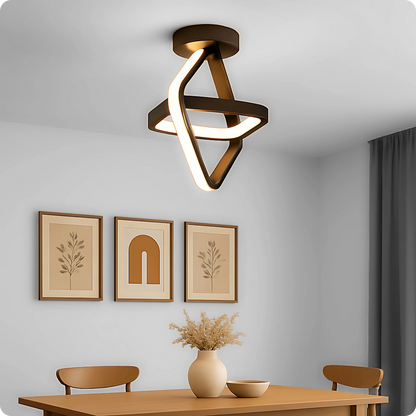 Plafonnier Style Contemporain LED Double Anneaux