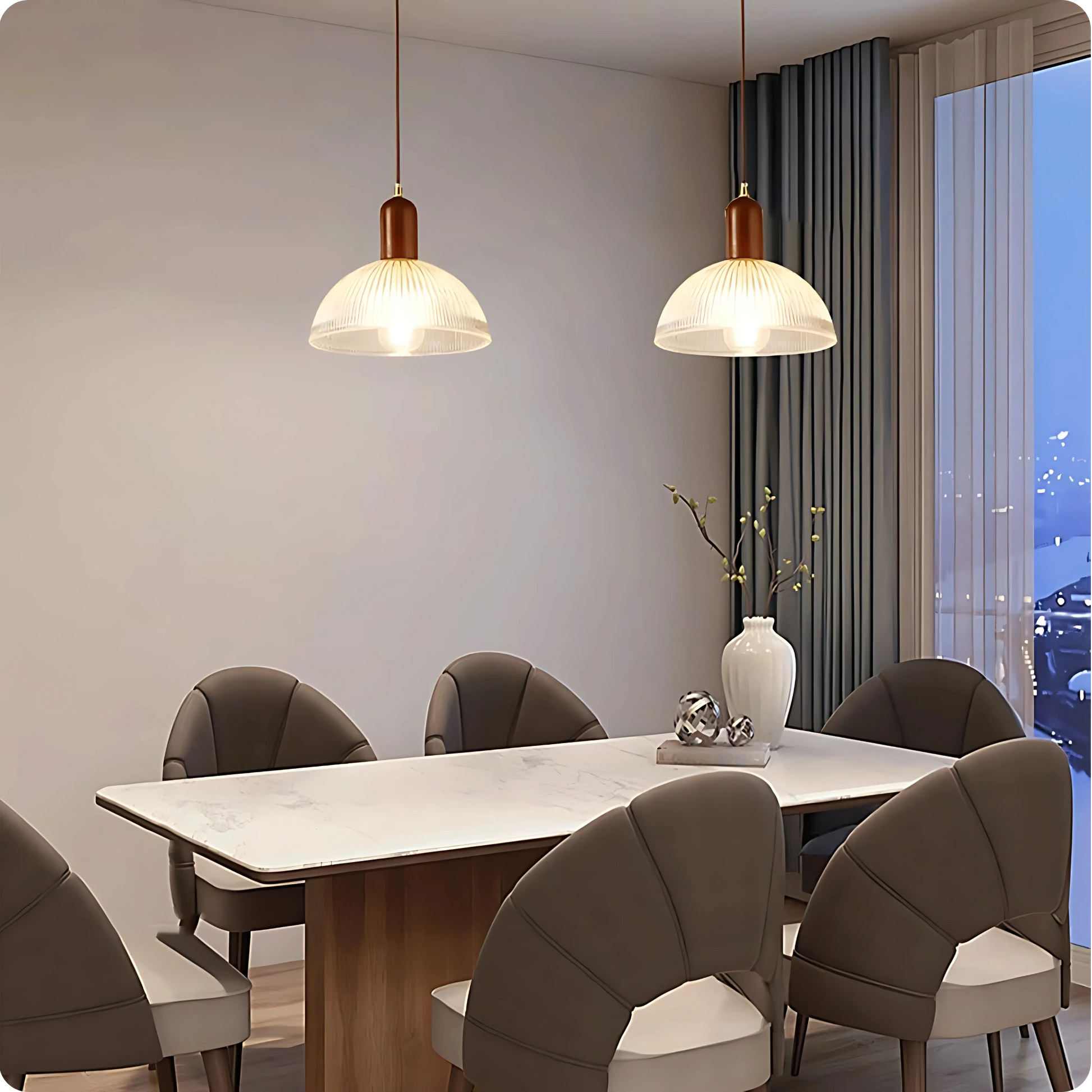 Plafonnier Suspension Design – Verre Métal Effet Scandinave - PlafonnierDeco
