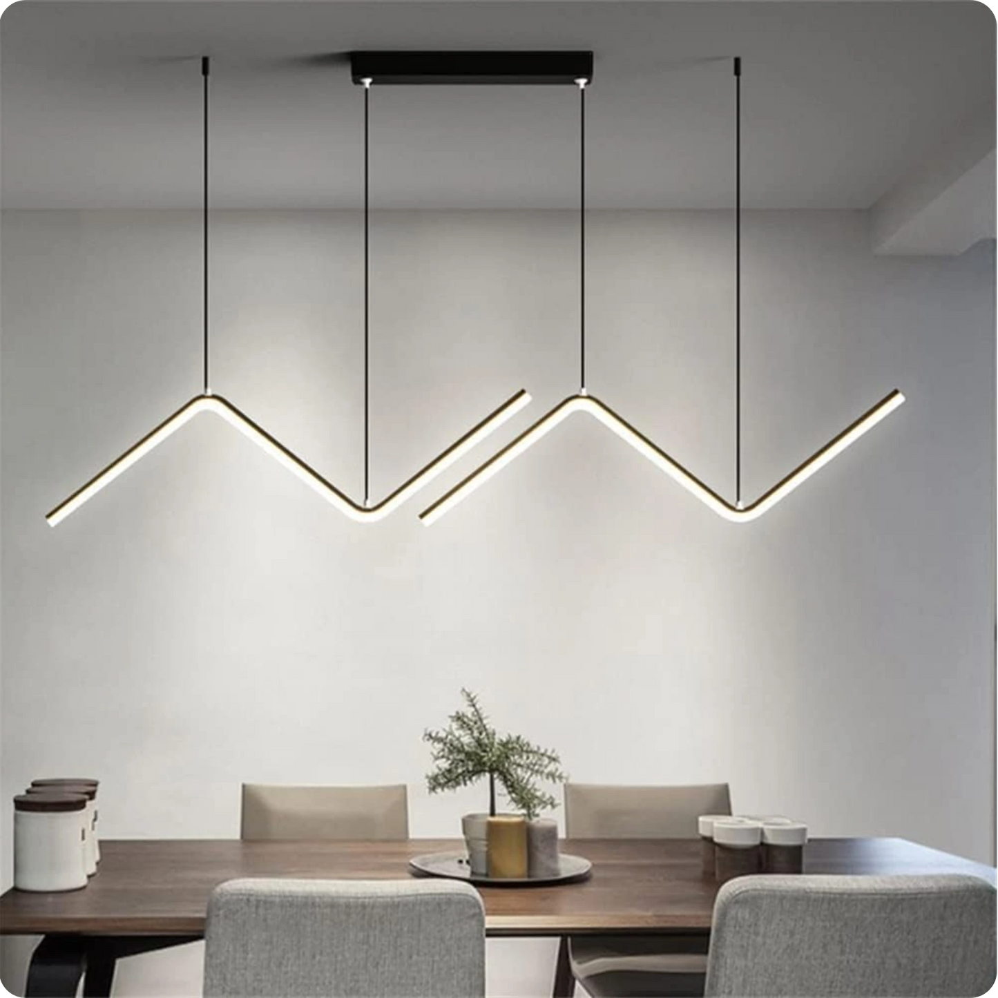 Plafonnier Moderne Forme Z à LED Dimmable - PlafonnierDeco
