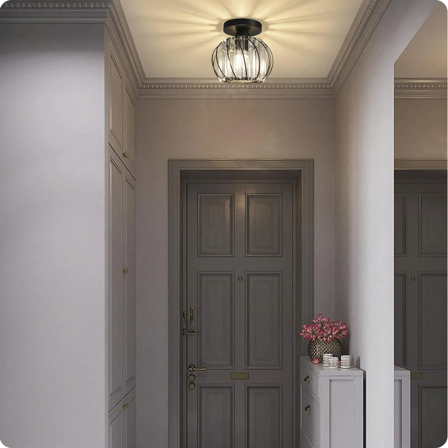 Plafonnier Métal et Verre au Look Contemporain pour Éclairage Accueillant - PlafonnierDeco