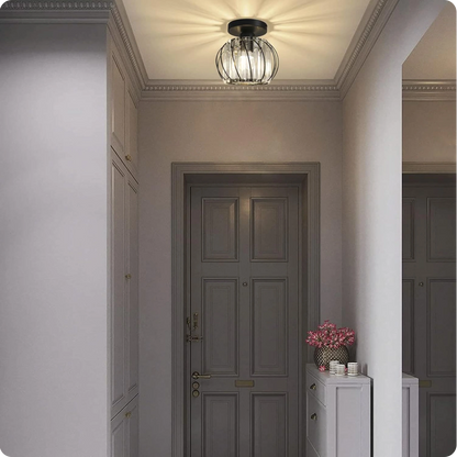 Plafonnier Métal et Verre au Look Contemporain pour Éclairage Accueillant - PlafonnierDeco