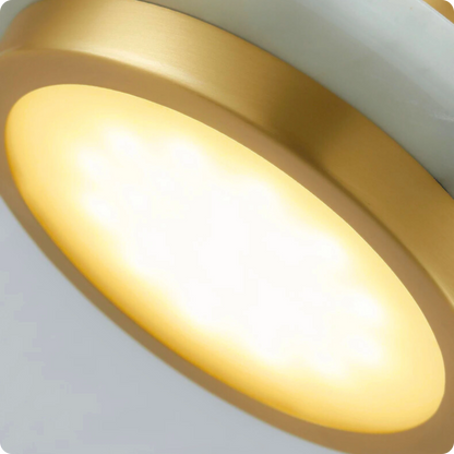 Suspension Moderne en Marbre LED Lumière Chaude 12W - PlafonnierDeco