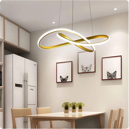Plafonnier Suspendu Métal Bicolore Style Nordique LED - PlafonnierDeco