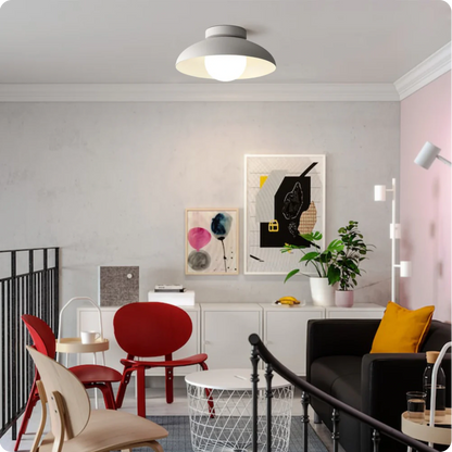 Plafonnier moderne en fer et verre avec style raffiné pour intérieur chic - PlafonnierDeco