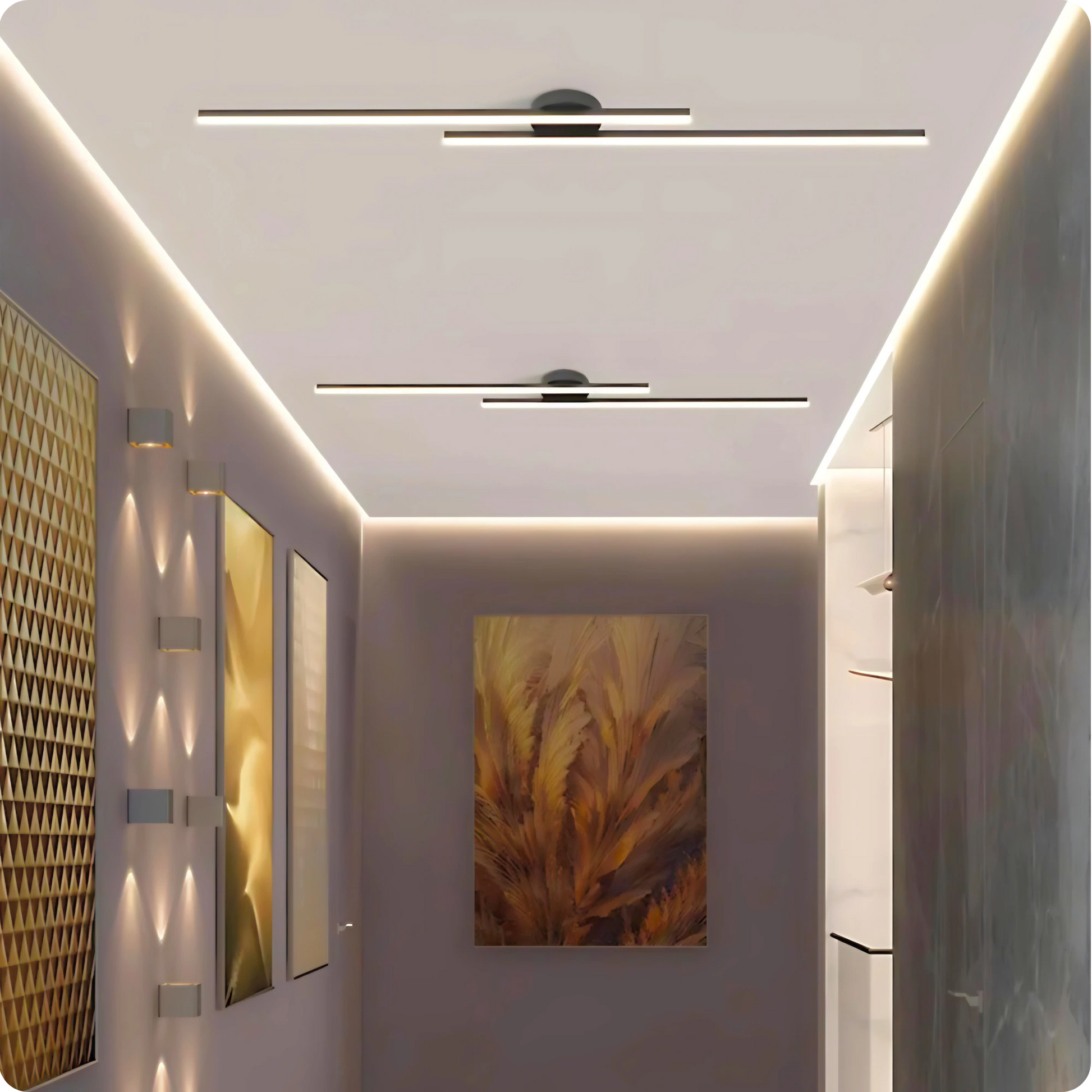 Plafonnier Barre LED Noir Mat - Intensité Ajustable - PlafonnierDeco