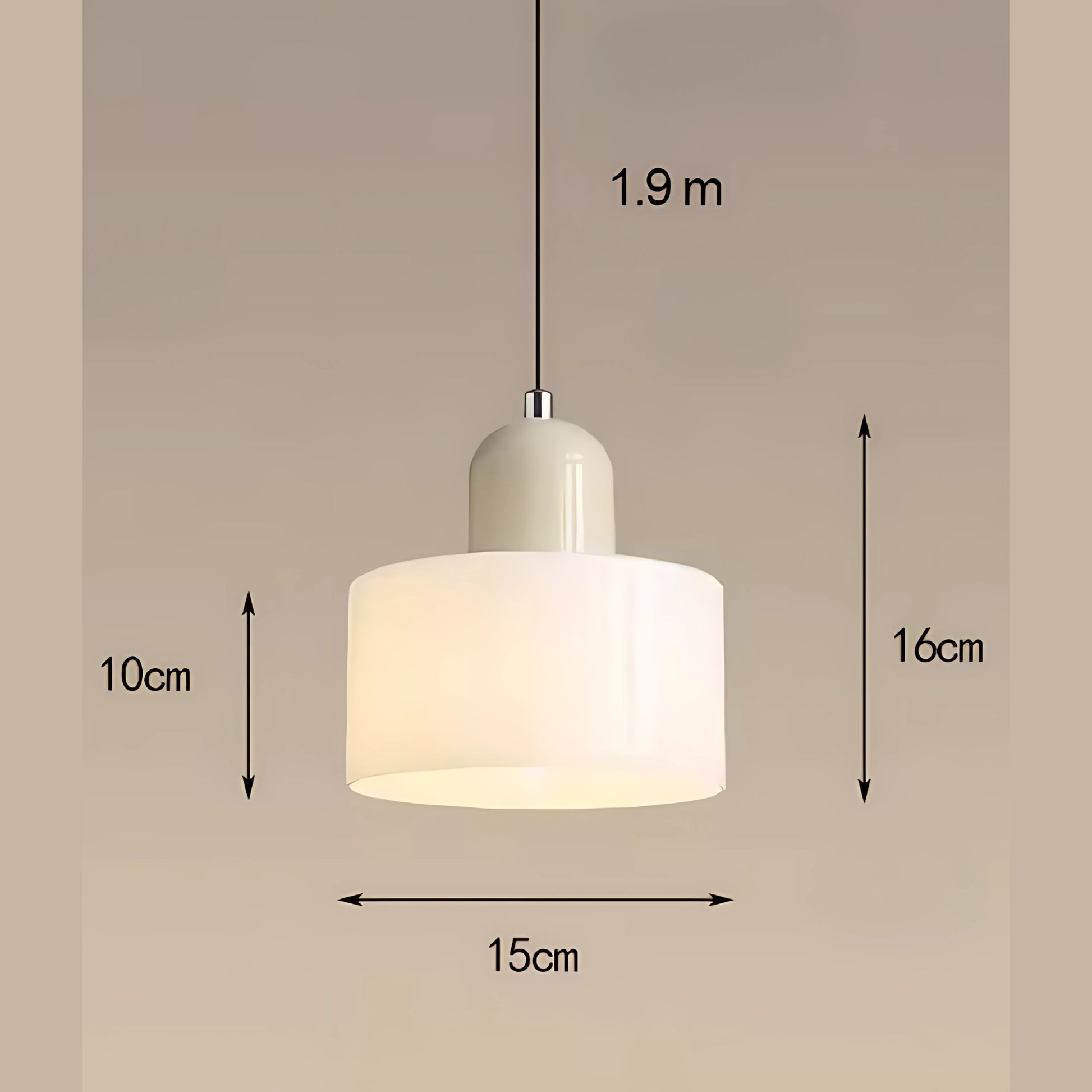 Plafonnier Design Verre Vert Fumé en Suspension Longue LED E27 - PlafonnierDeco