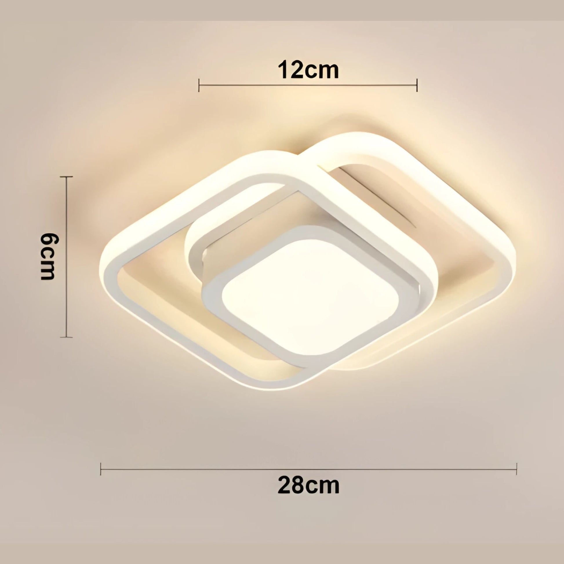 Plafonnier LED Moderne Blanc Métal Acrylique Compact - PlafonnierDeco