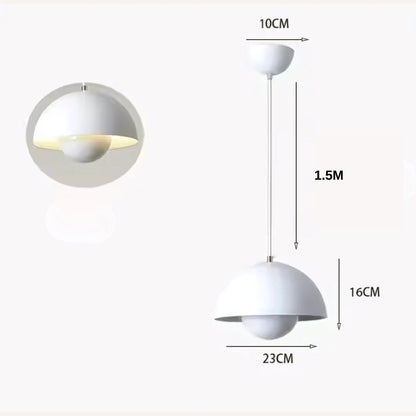 Plafonnier LED Suspendu Style Bourgeon en Métal Peint Multicolore - PlafonnierDeco