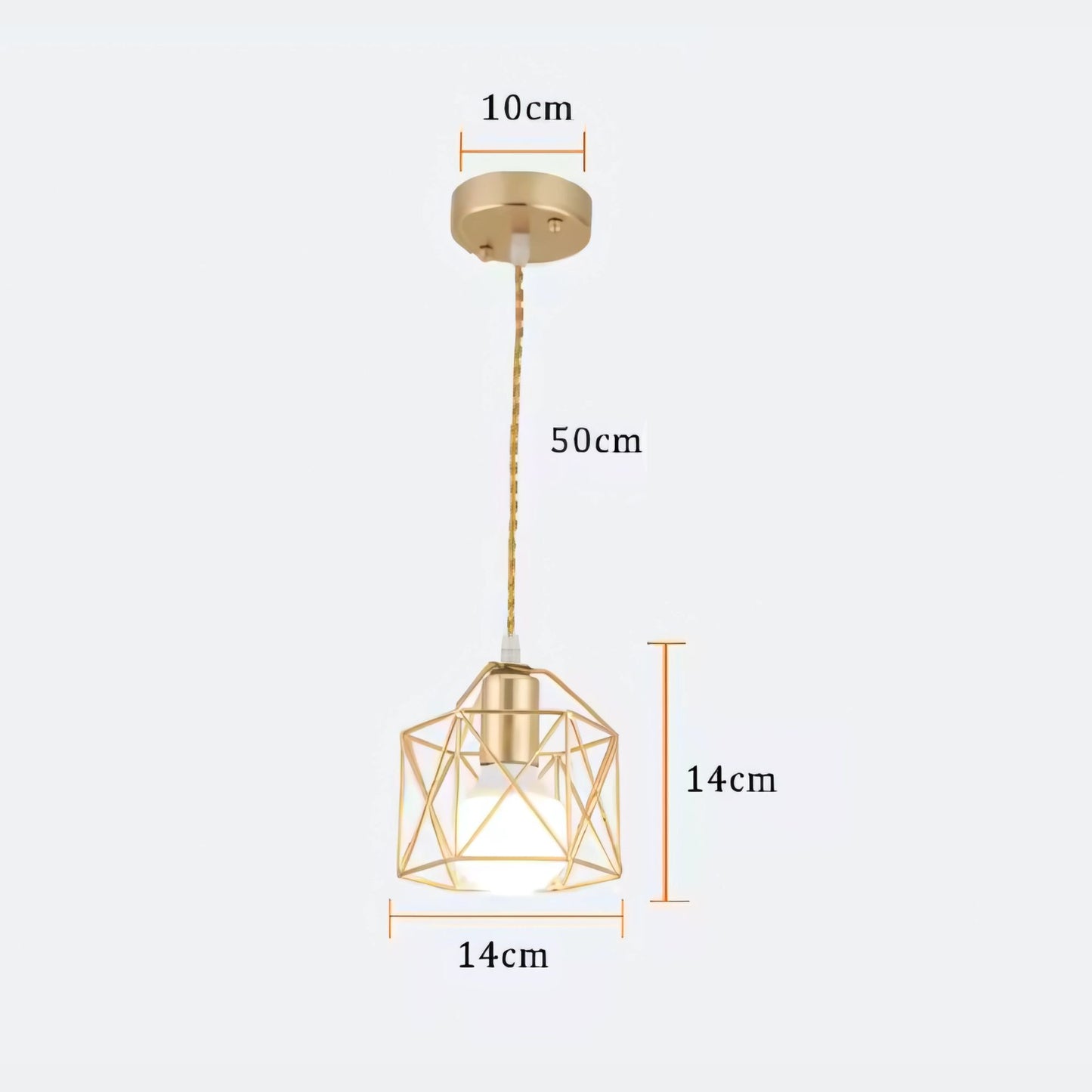 Plafonnier Style Suspension E27 Cage Minimaliste - PlafonnierDeco