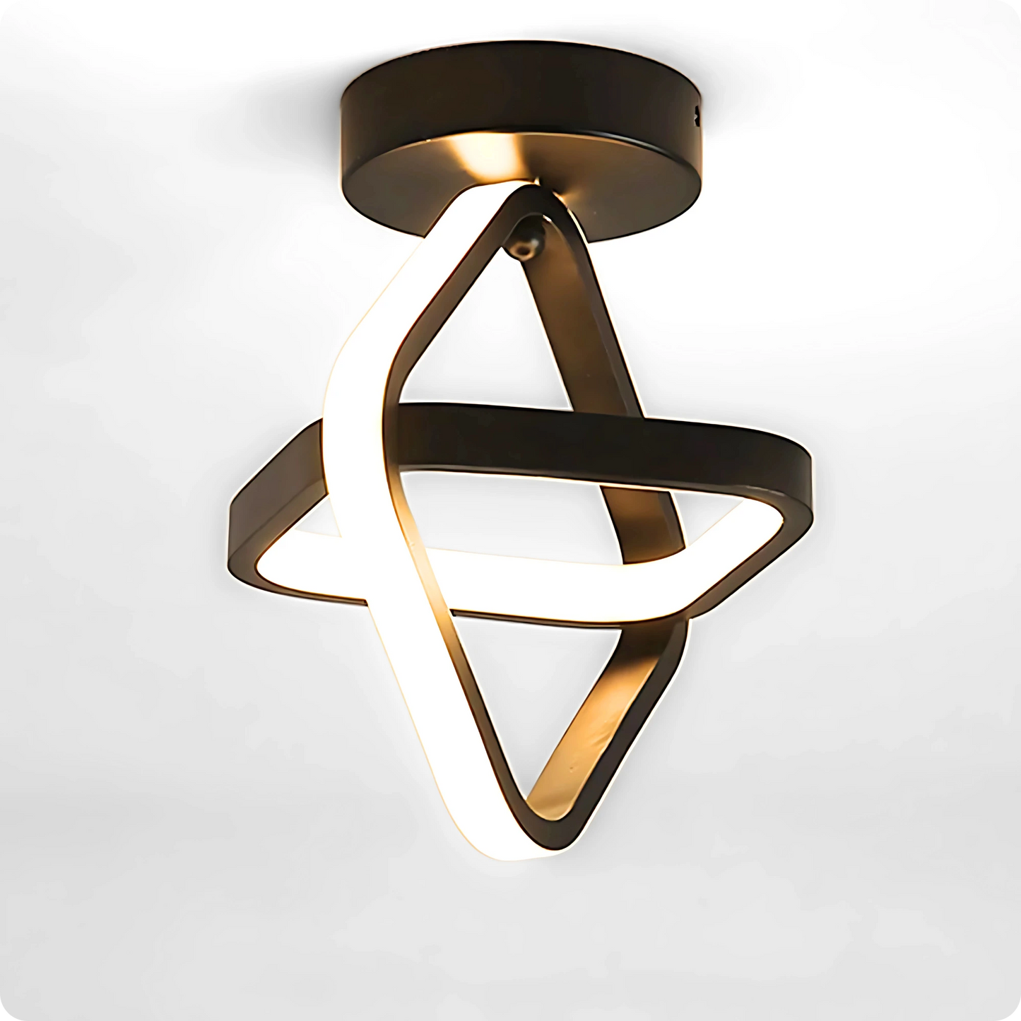 Plafonnier Style Contemporain LED Double Anneaux