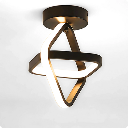 Plafonnier Style Contemporain LED Double Anneaux