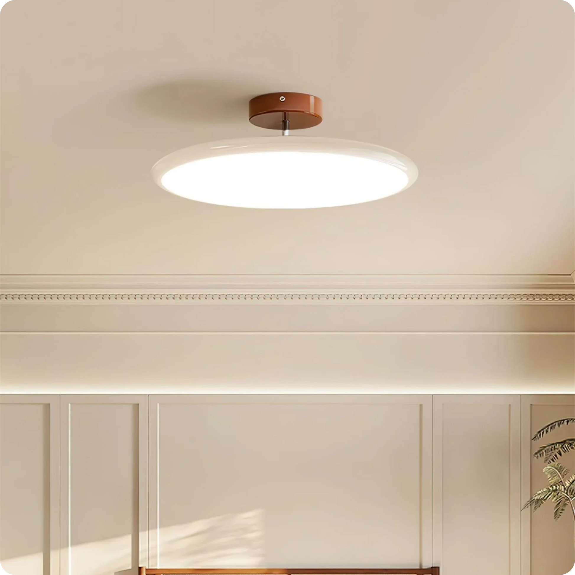 Plafonnier LED rond en métal avec design moderne et décoratif - PlafonnierDeco