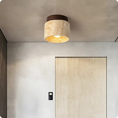 Plafonnier en marbre naturel avec éclairage LED éco-énergétique - PlafonnierDeco