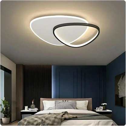 Plafonnier Contemporain Aluminium Finition Fer LED Température Réglable - PlafonnierDeco