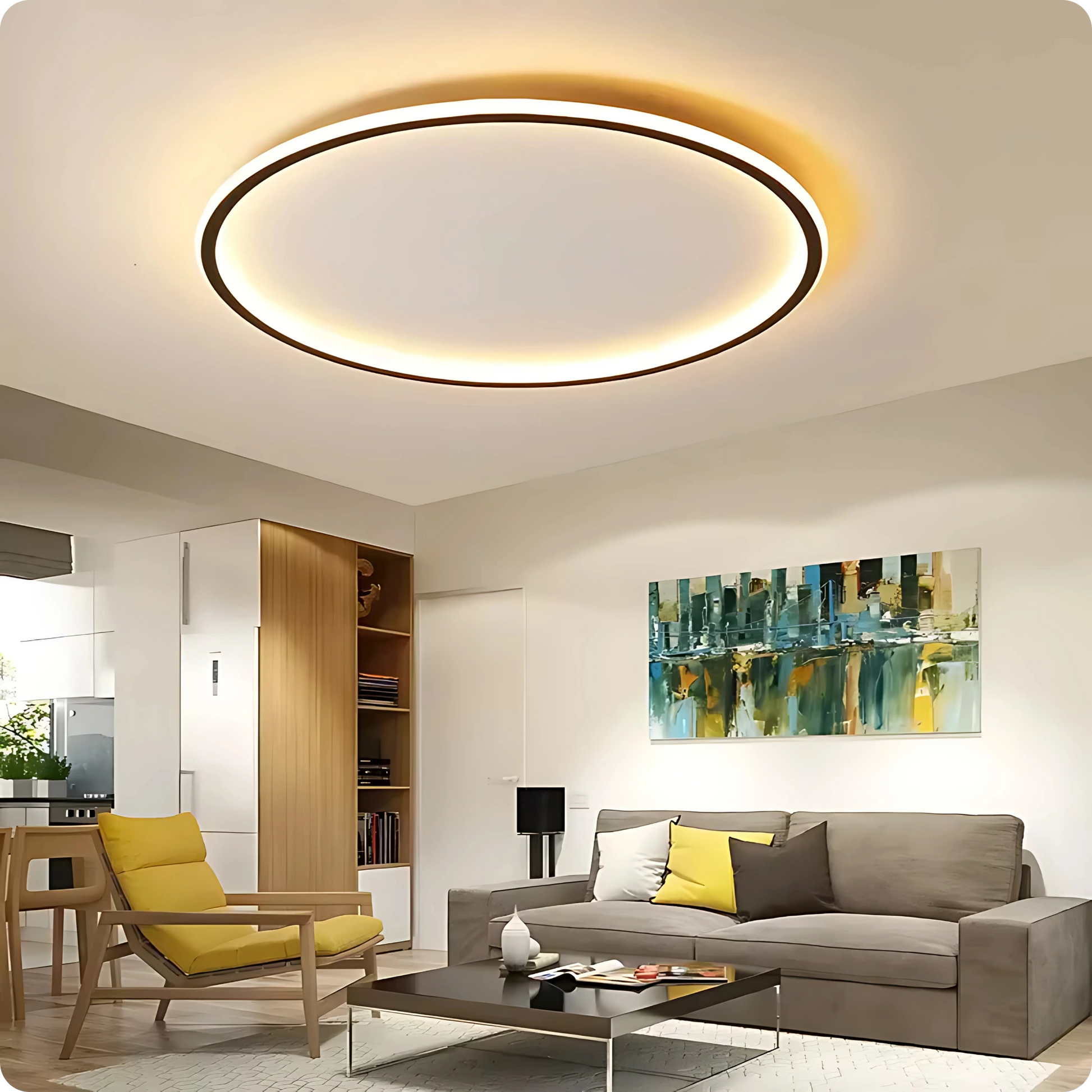 Plafonnier Circulaire Minimaliste LED Dimmable Rond - PlafonnierDeco