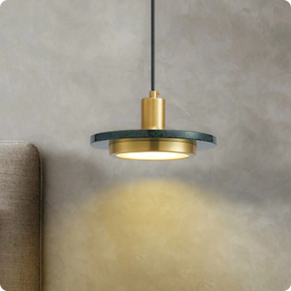 Suspension Moderne en Marbre LED Lumière Chaude 12W - PlafonnierDeco