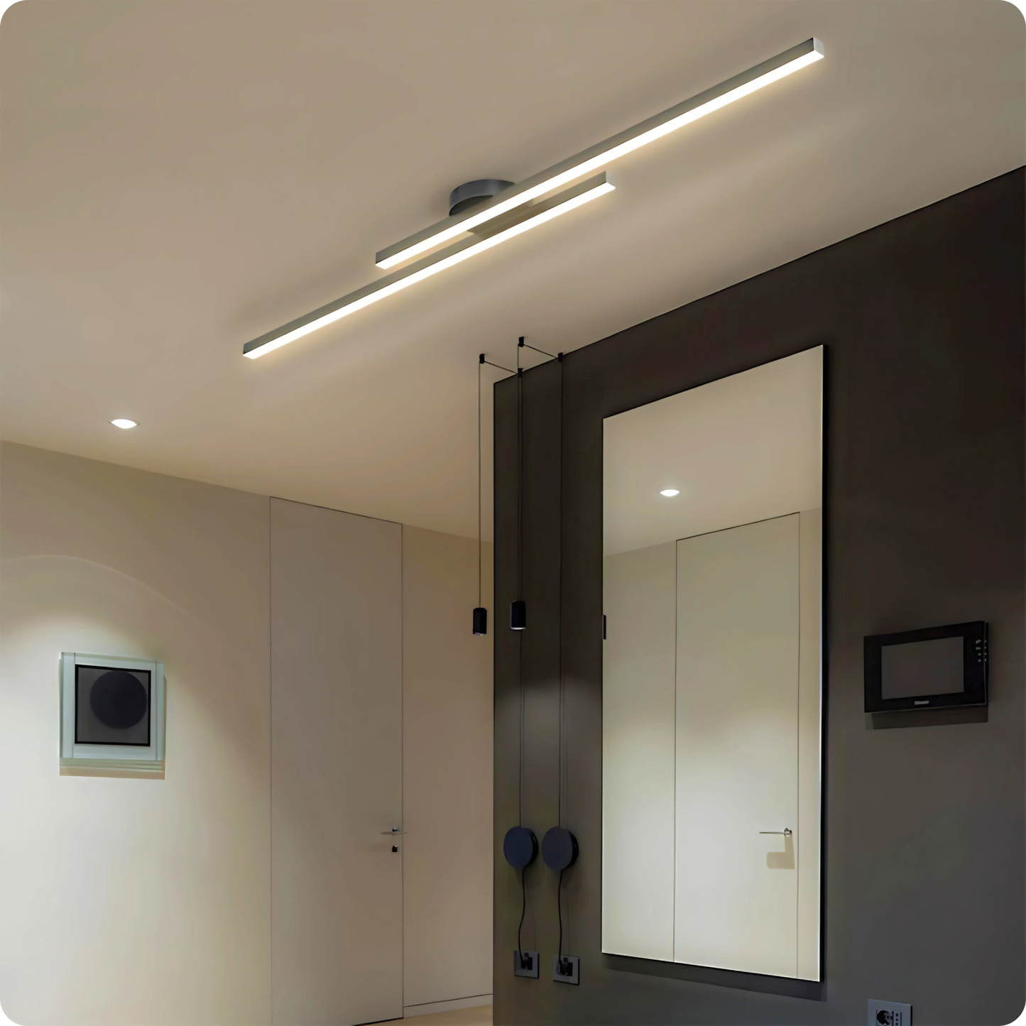 Plafonnier Barre LED Noir Mat - Intensité Ajustable - PlafonnierDeco