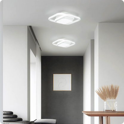 Plafonnier LED Moderne Blanc Métal Acrylique Compact - PlafonnierDeco