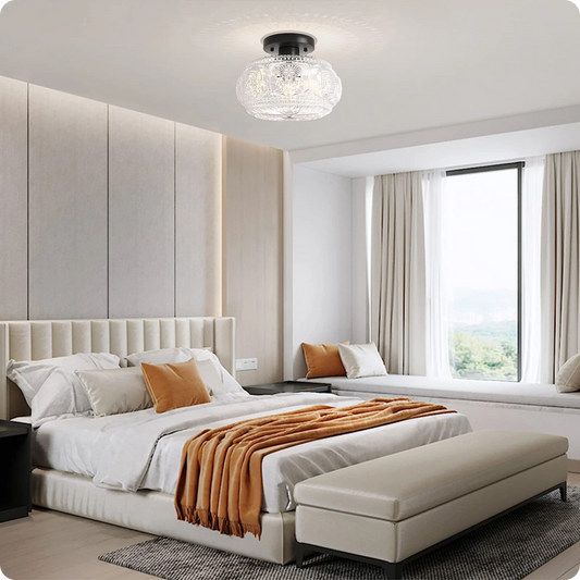 Plafonnier moderne en verre au design épuré pour une ambiance élégante - PlafonnierDeco