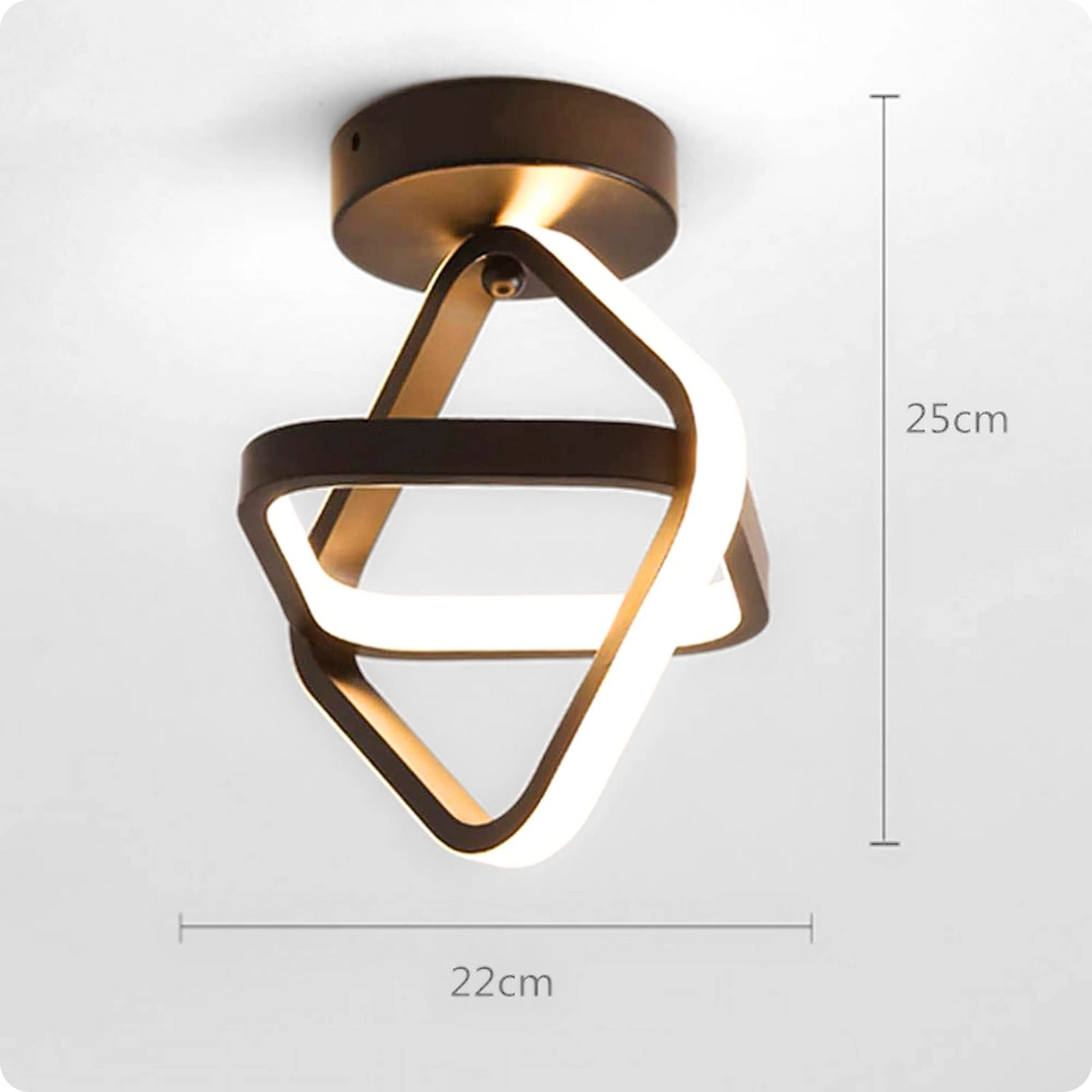 Plafonnier Style Contemporain LED Double Anneaux