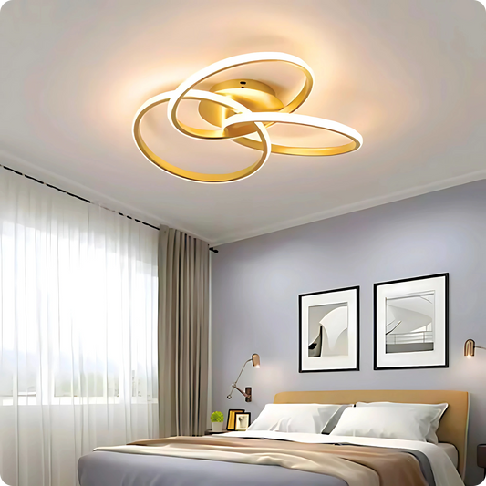 Plafonnier Moderne Acrylique Style Trèfle | LED Intensité Tricolore Réglable - PlafonnierDeco