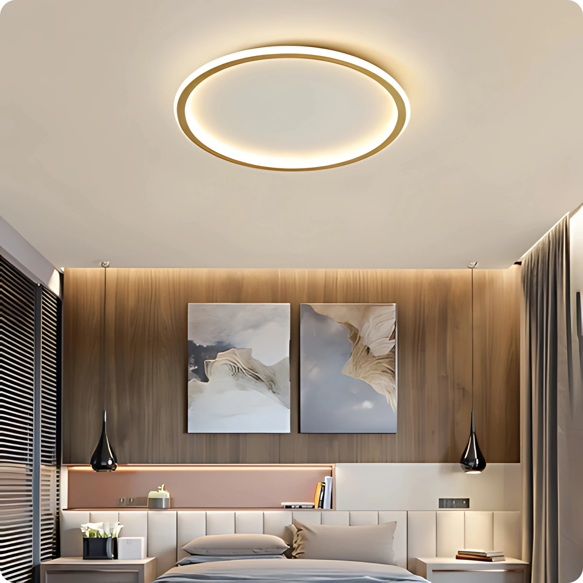 Plafonnier Circulaire Minimaliste LED Dimmable Rond - PlafonnierDeco