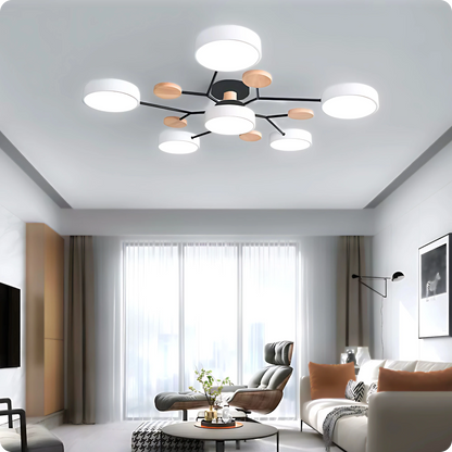 Plafonnier Moderne Design 5 Bras LED | Lumière à 3 Couleurs - PlafonnierDeco
