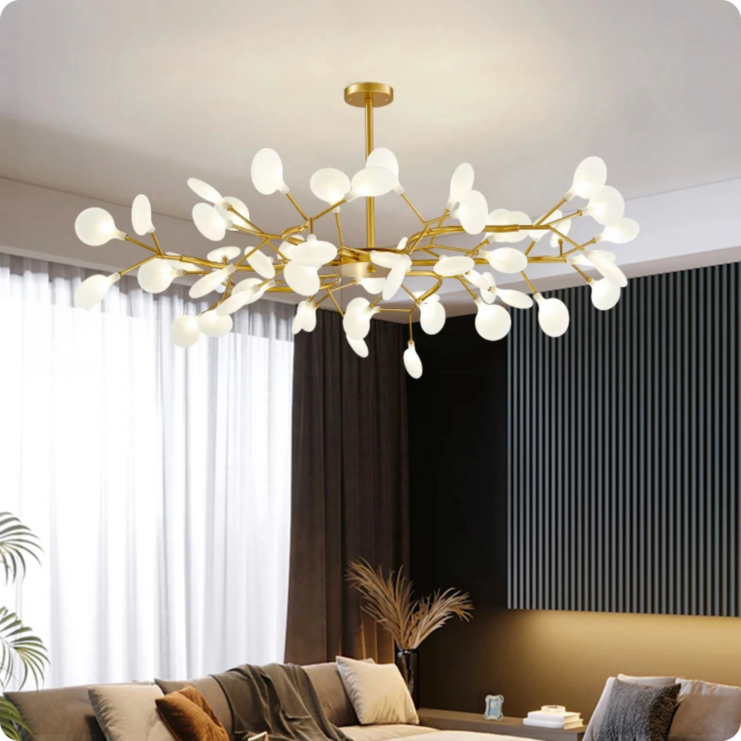 Plafonnier design contemporain avec têtes de fleurs LED - PlafonnierDeco