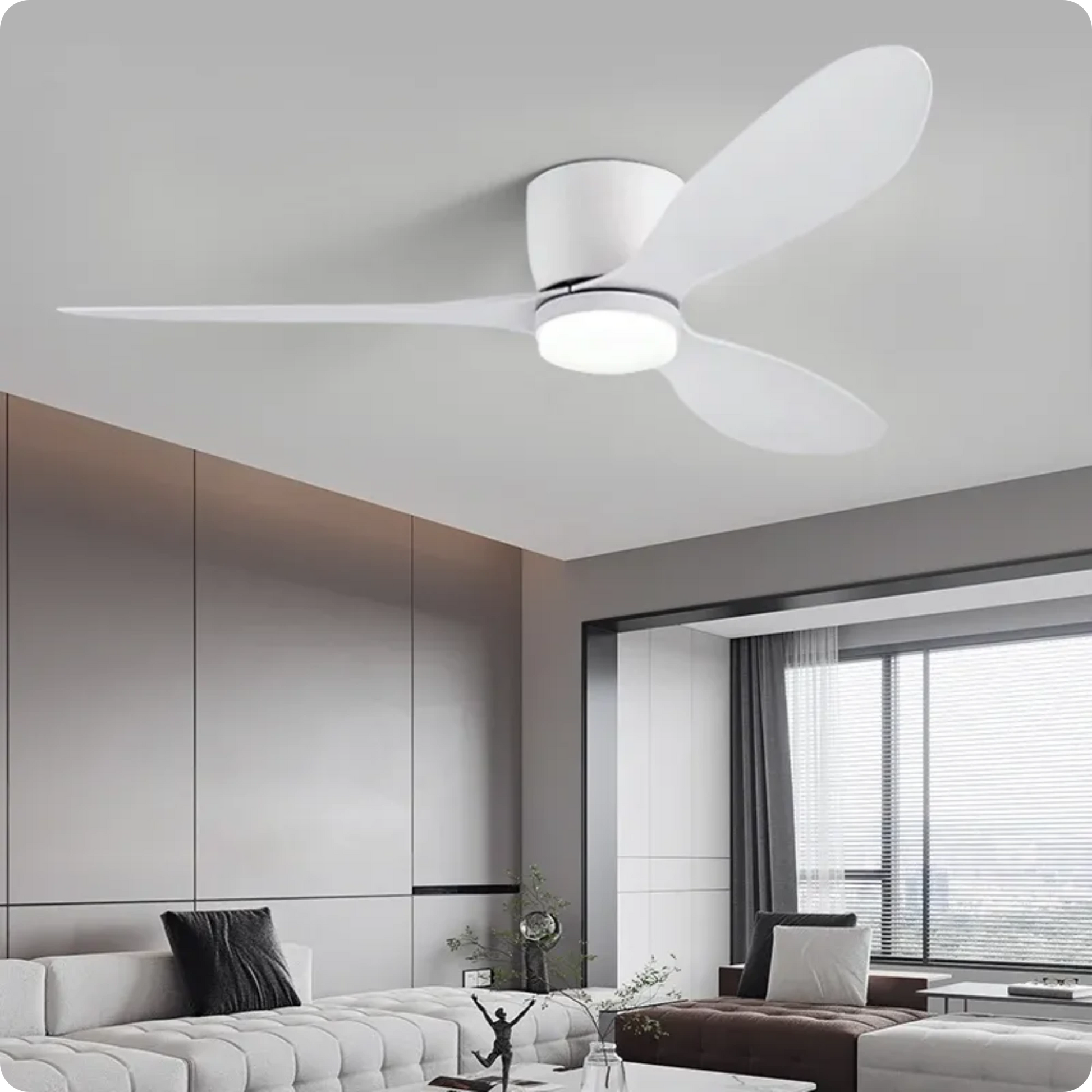 Plafonnier Ventilateur LED Moderne - Télécommande & Éclairage Variable - PlafonnierDeco