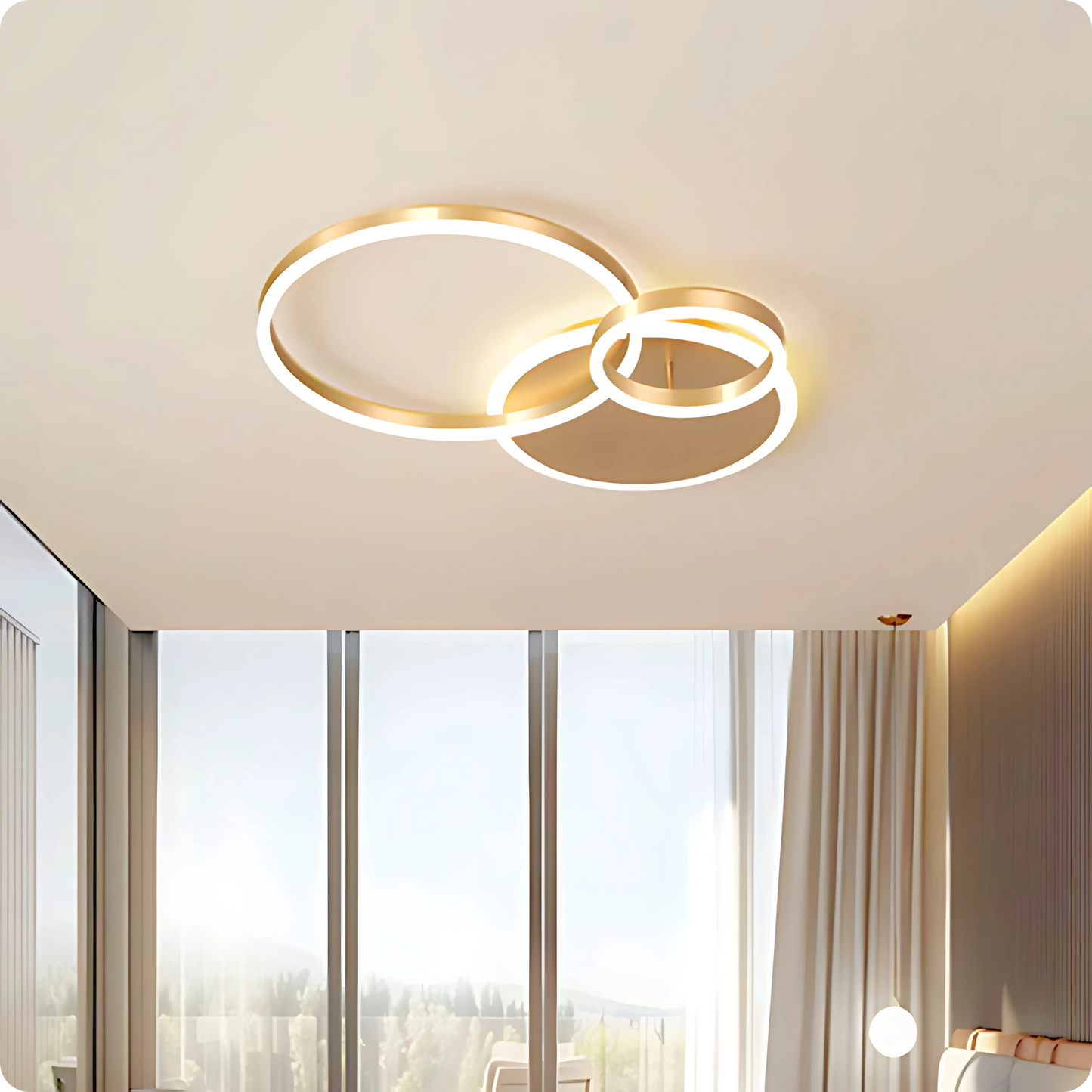 Plafonnier Design à Anneaux Circulaires Multiples | Semi-encastré - PlafonnierDeco