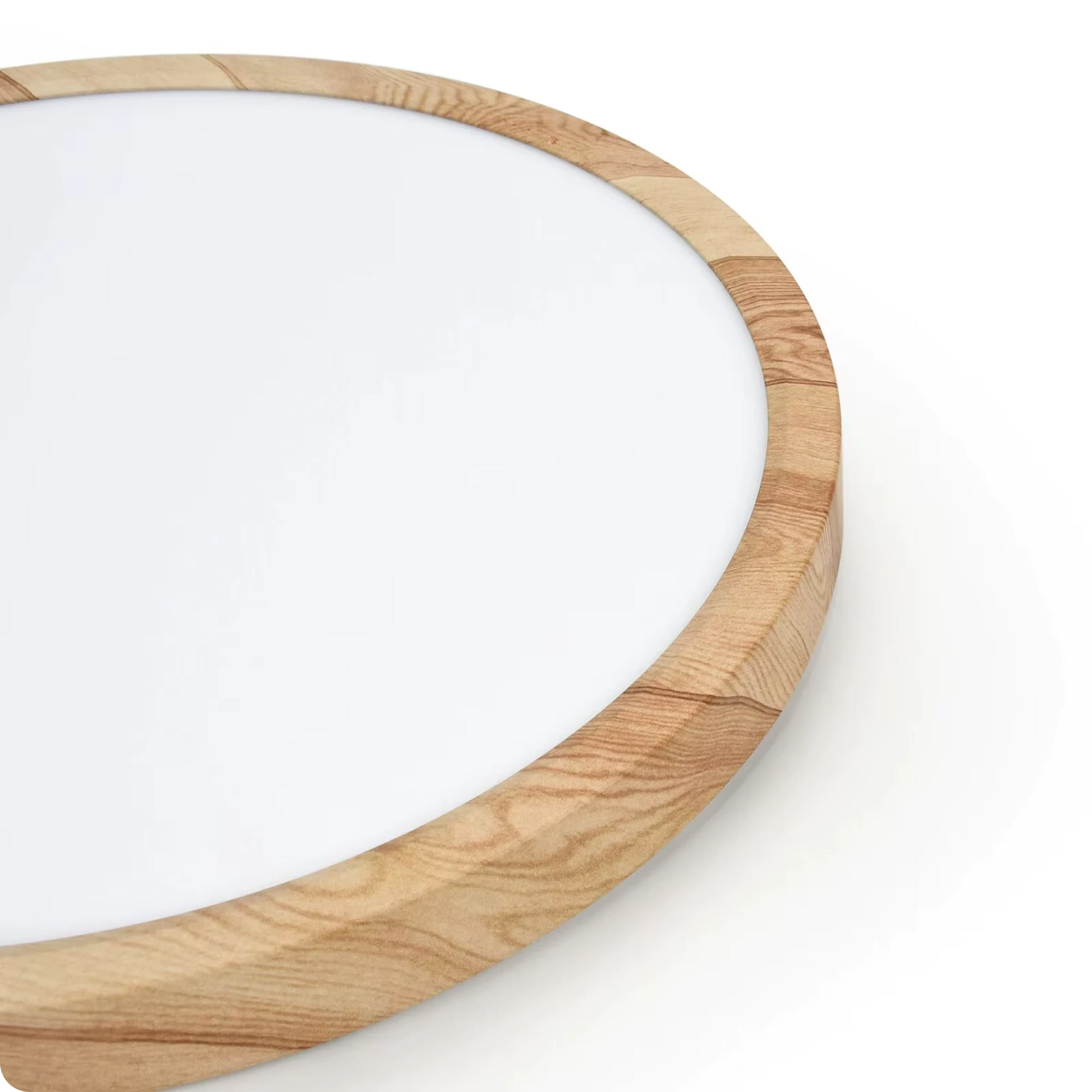 Plafonnier Rond Finition Bois LED | Températures de Couleur Ajustables - PlafonnierDeco