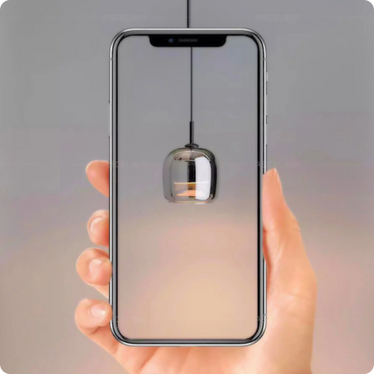 Plafonnier Suspension Design Verre Fumé LED à Intensité Réglable - PlafonnierDeco