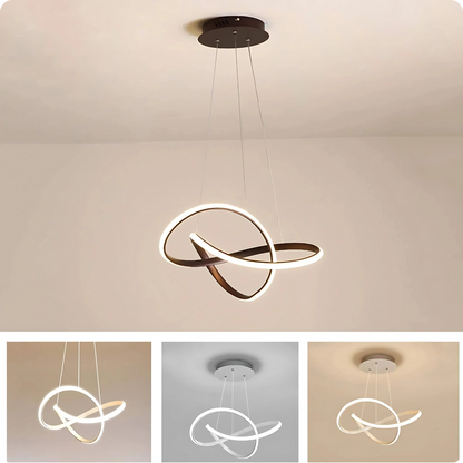 Plafonnier Suspendu Métal Bicolore Style Nordique LED - PlafonnierDeco