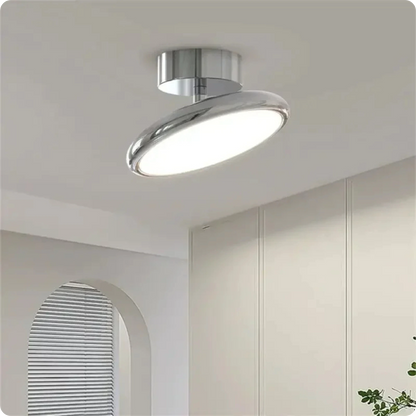 Plafonnier design rond en aluminium avec lumière réglable et douce - PlafonnierDeco