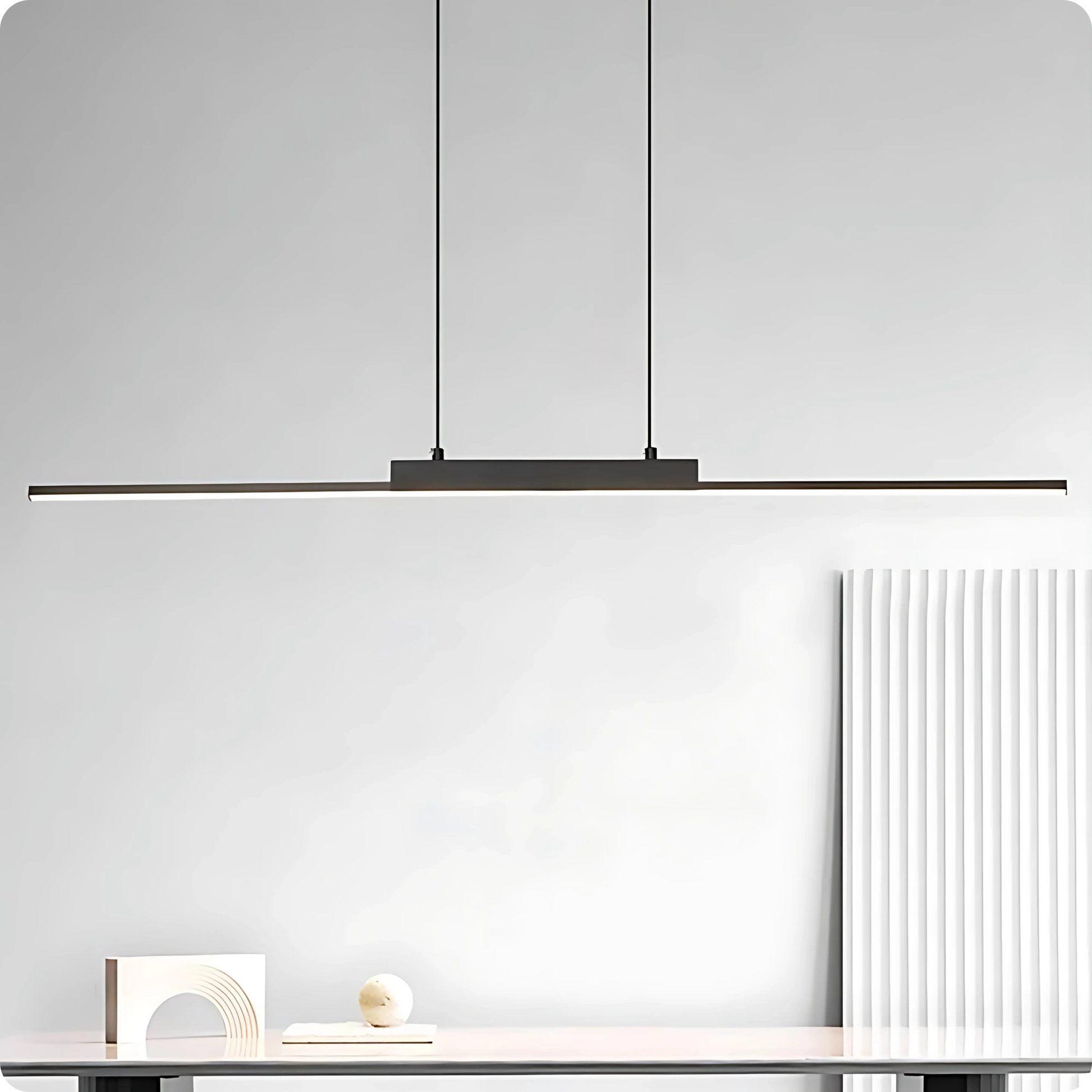 Plafonnier Allongé Noir Aluminium LED Intérieur Moderne 26W - PlafonnierDeco
